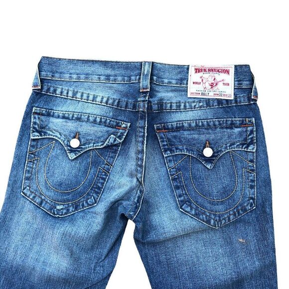 True Religion Jeans Size 33 BILLY Blue - Picture 8 of 11